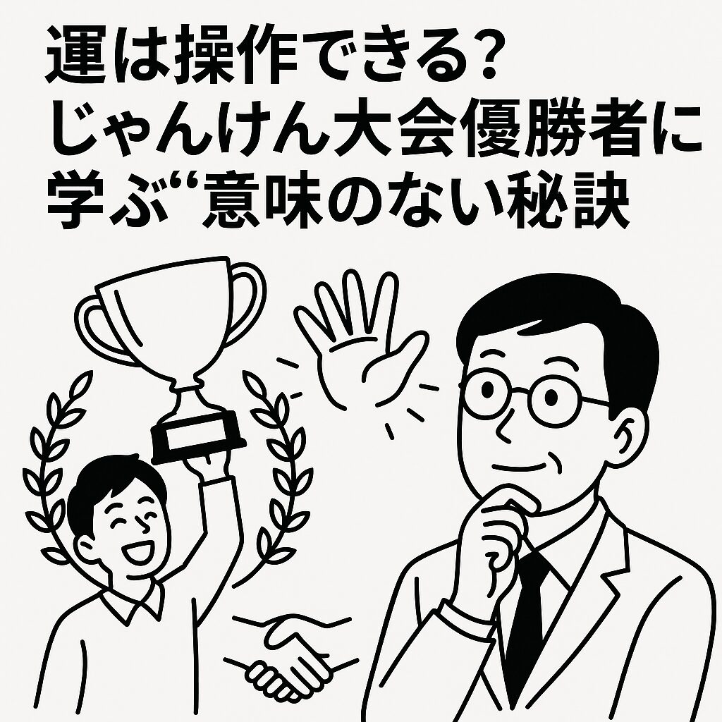 運は操作できるのか？じゃんけん大会優勝者に学ぶ意味のない秘訣。