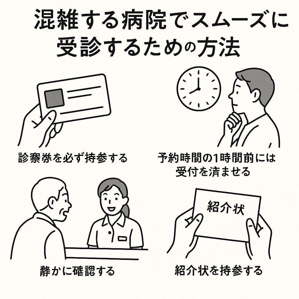 混雑する病院のスムーズな受信方法