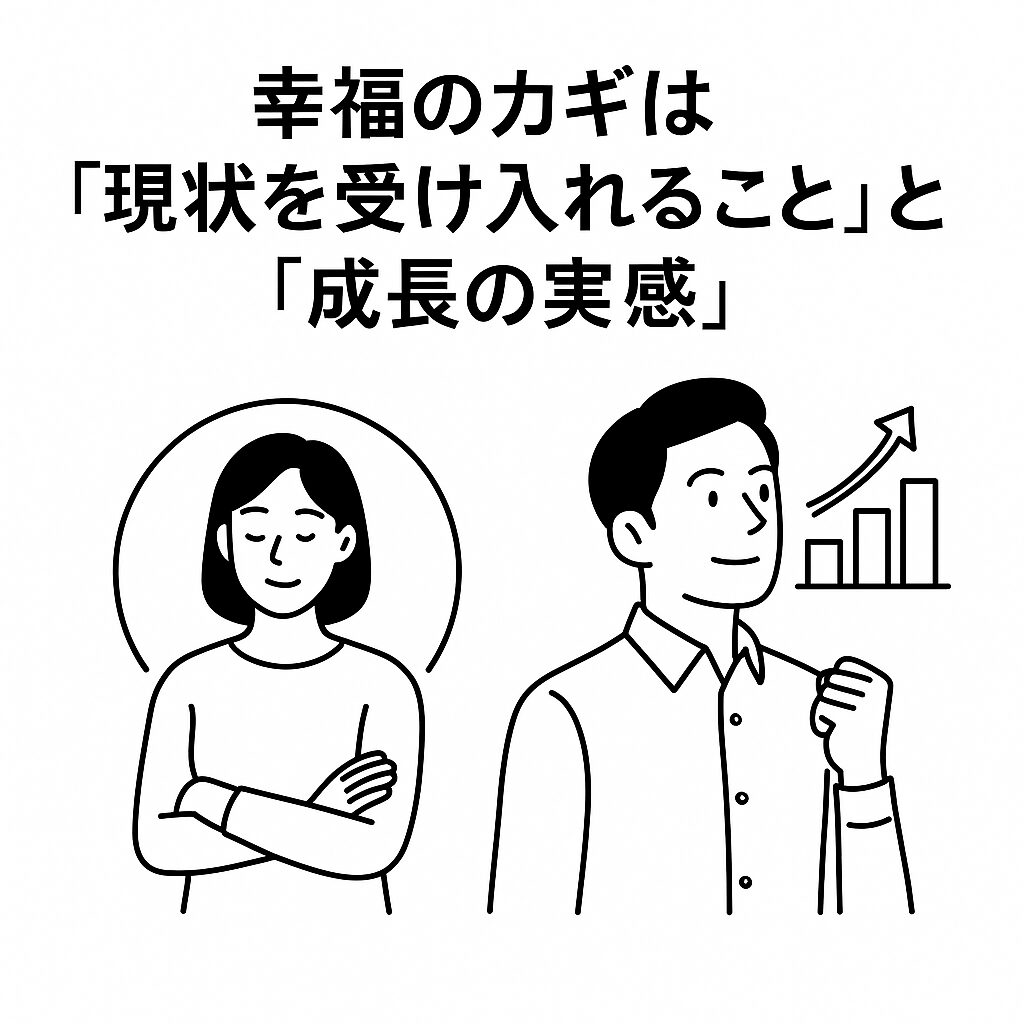 幸福のカギは現状を受け入れる事。