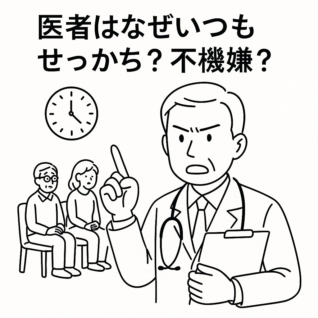 医者なぜいつもせっかち、不機嫌？