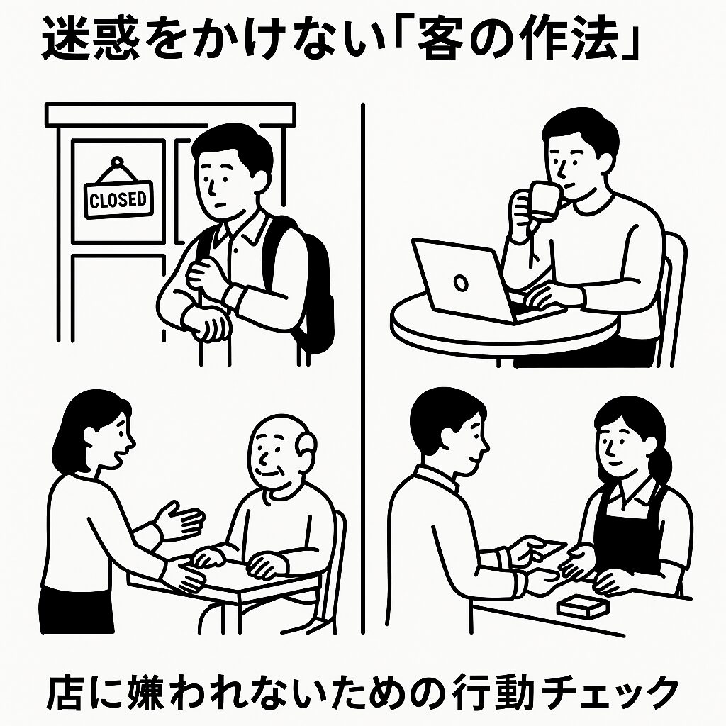 迷惑をかけない客の作法