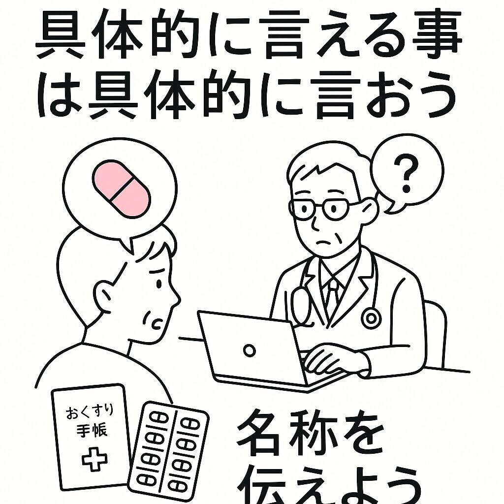 診察では、具体的に、明示的に。