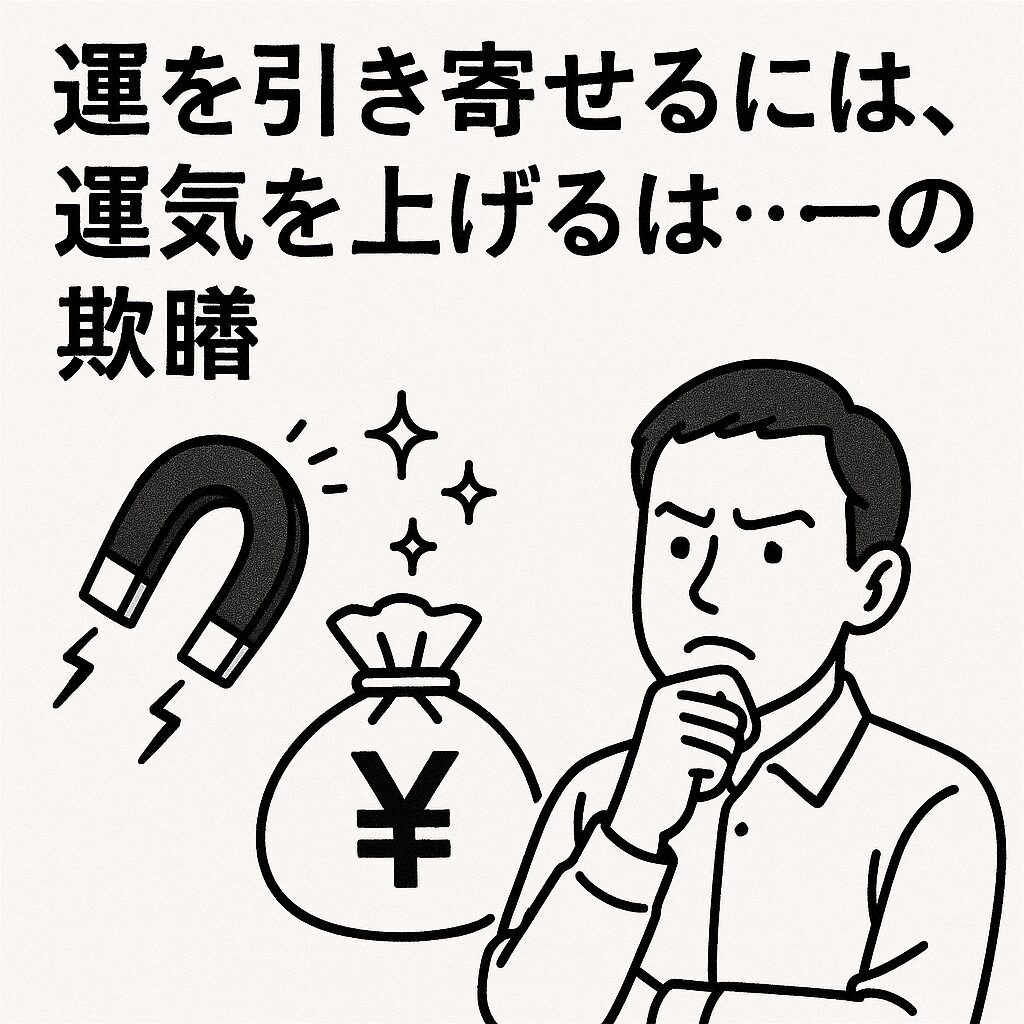 運を引き寄せる、運気を上げる…の欺瞞。