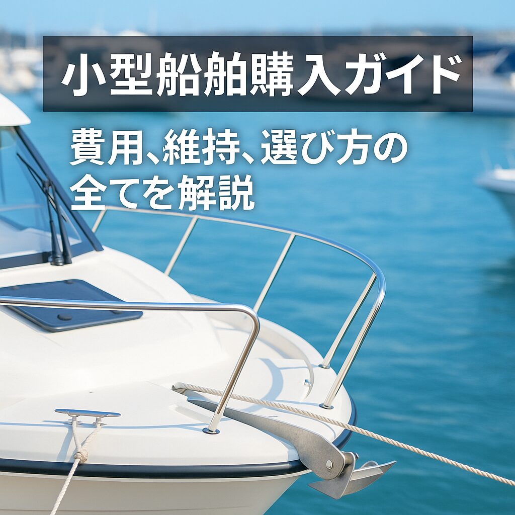 小型船舶購入ガイド｜費用、維持、選び方の全てを解説