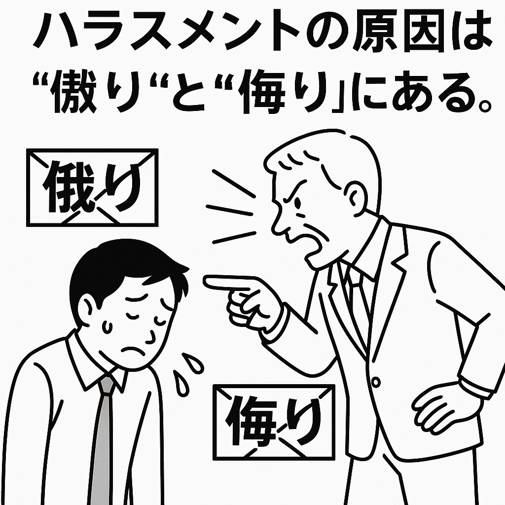 ハラスメントの原因は驕りと侮り