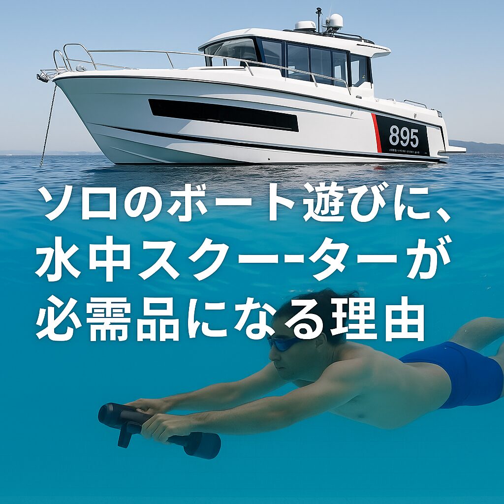 ソロのボート遊びに、水中スクーターが必需品になる理由