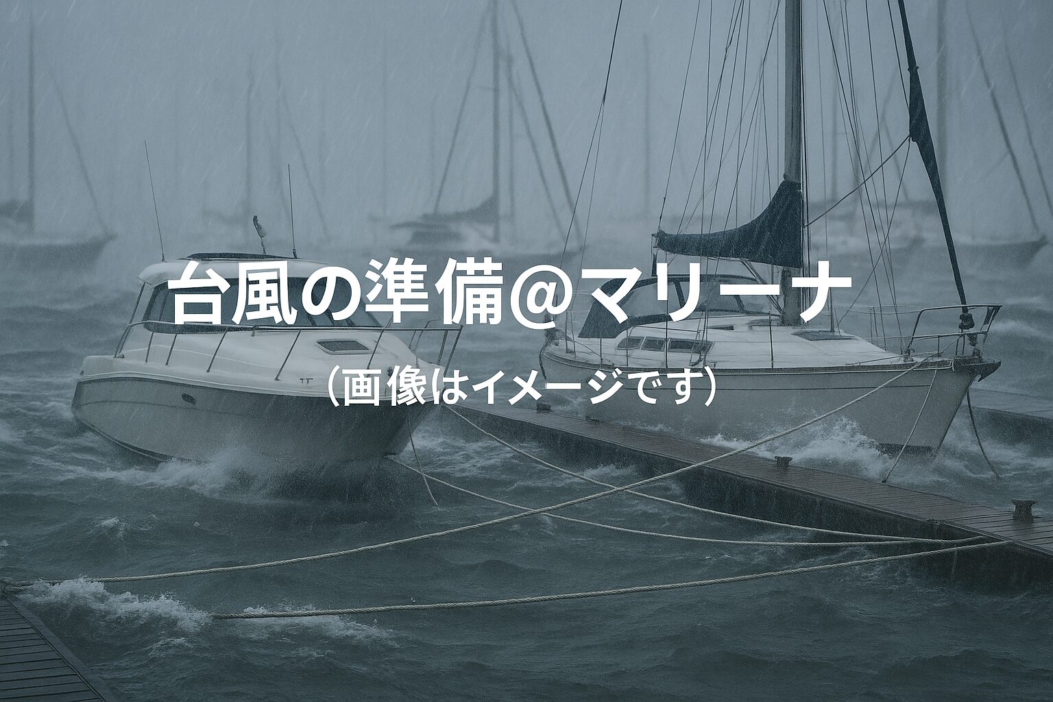 台風の準備＠マリーナ