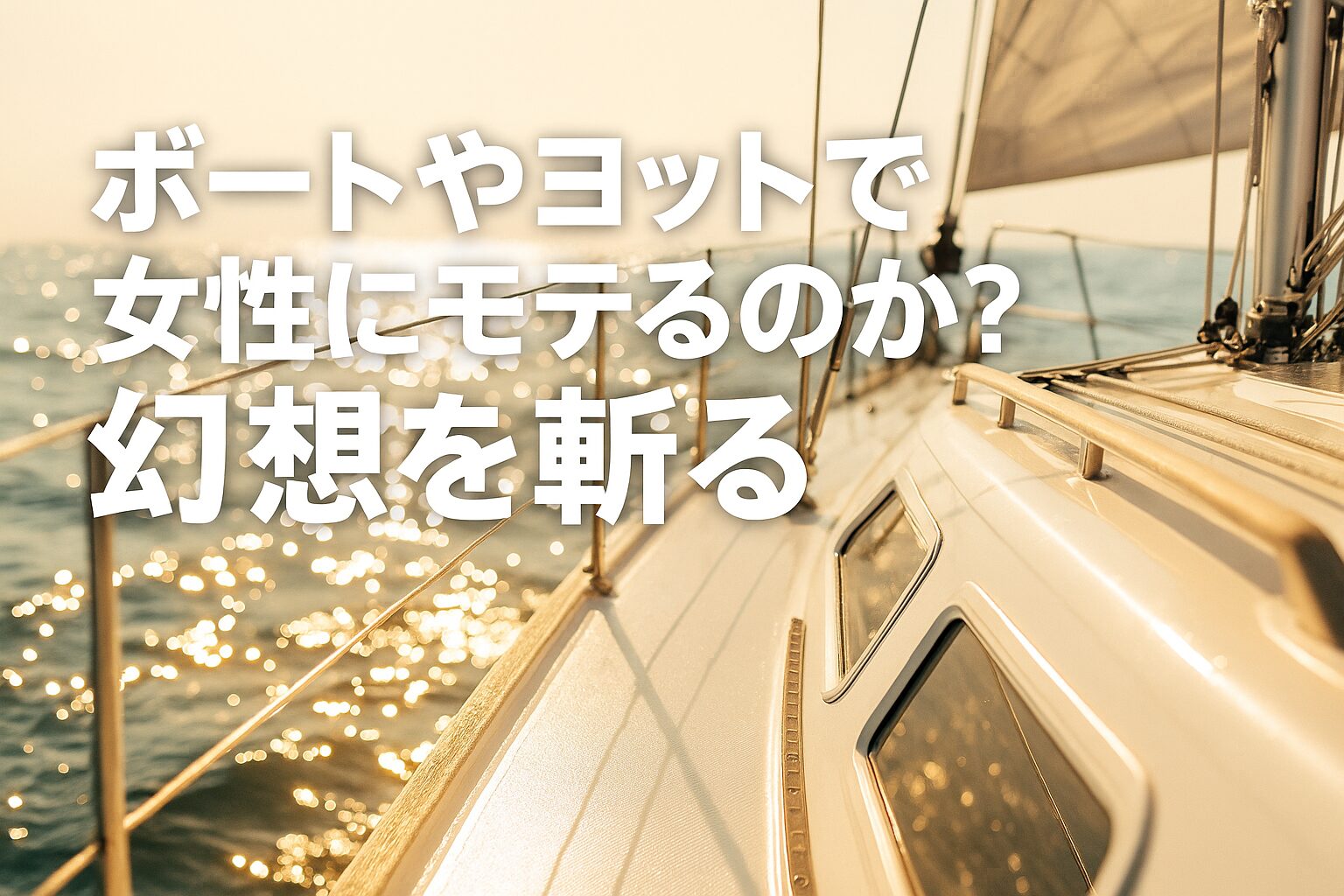 ヨットはボートで女性にモテるのか?幻想を斬る!