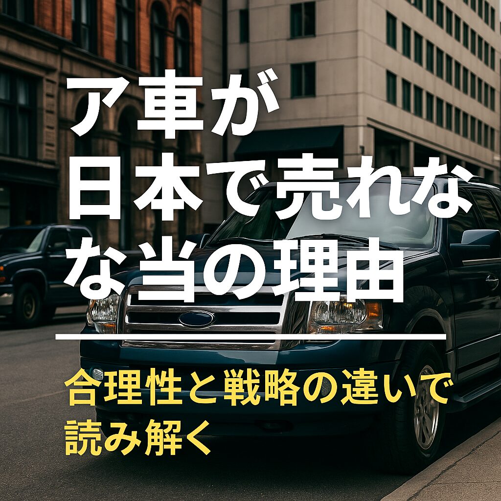 アメ車が日本で売れない本当の理由。