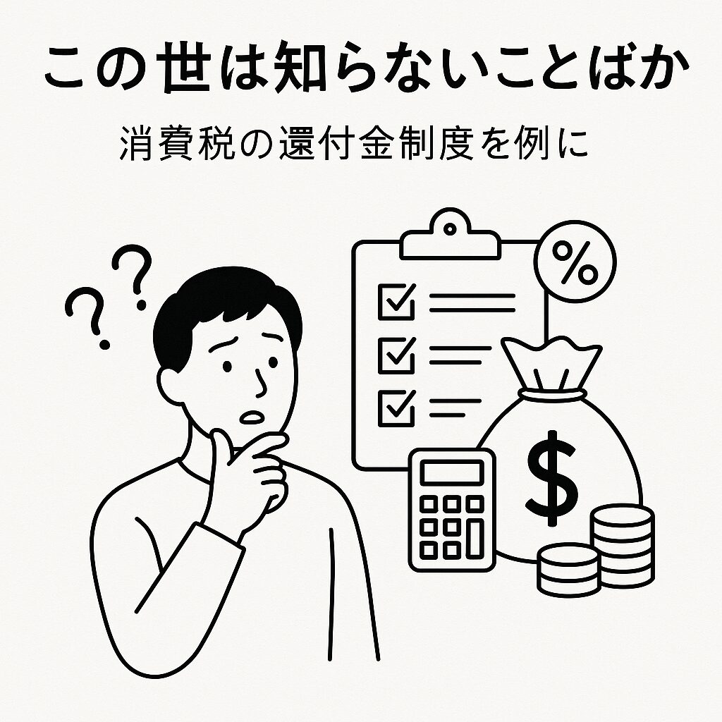 この世は知らないことばかり｜消費税の還付金制度を例に