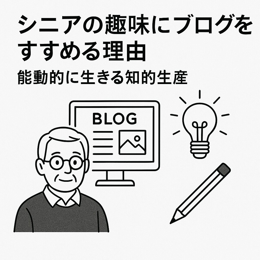 シニアの趣味にブログをすすめる理由|能動的に生きる知的生産