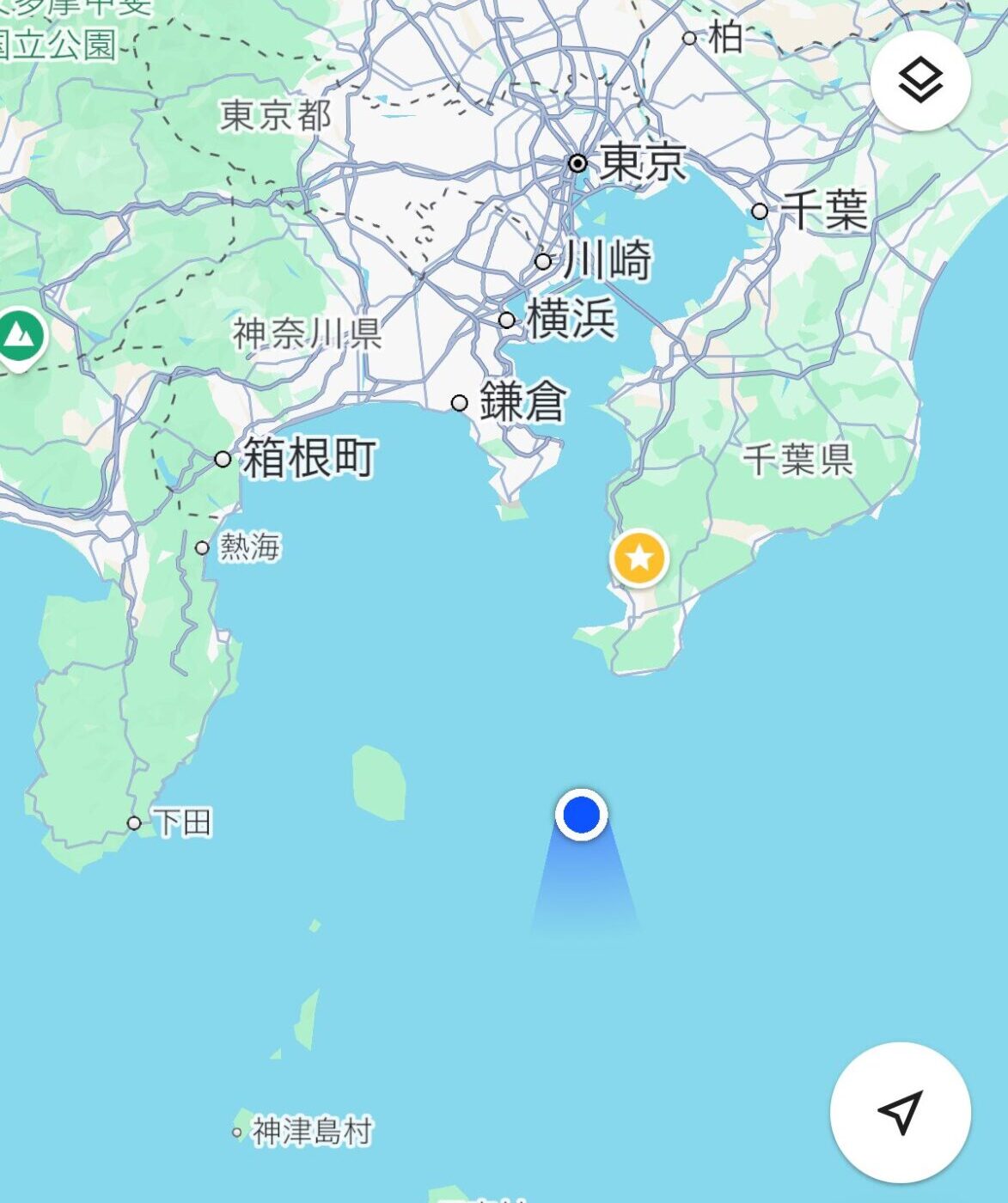Google Map上での自船の位置を提示